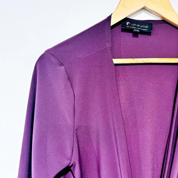 🌼NWOT 🌼 LAIT DE POULE Mauve wrap top - Picture 2 of 7